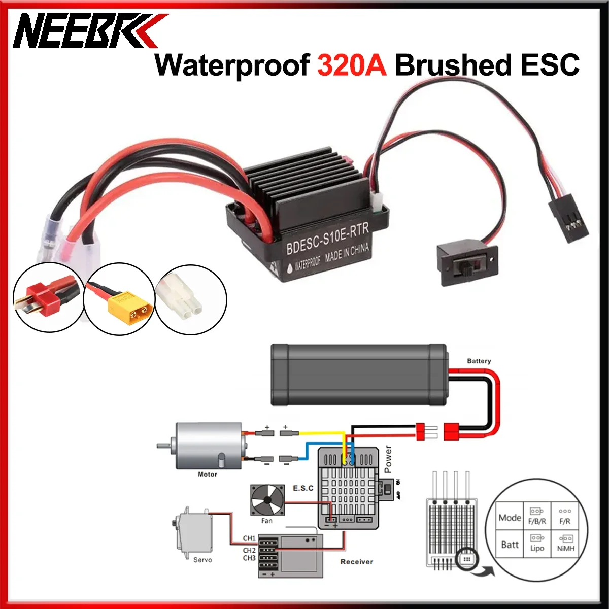 Electric Jet Board Motor - NEEBRC 320A матовый ESC Электрический контроллер